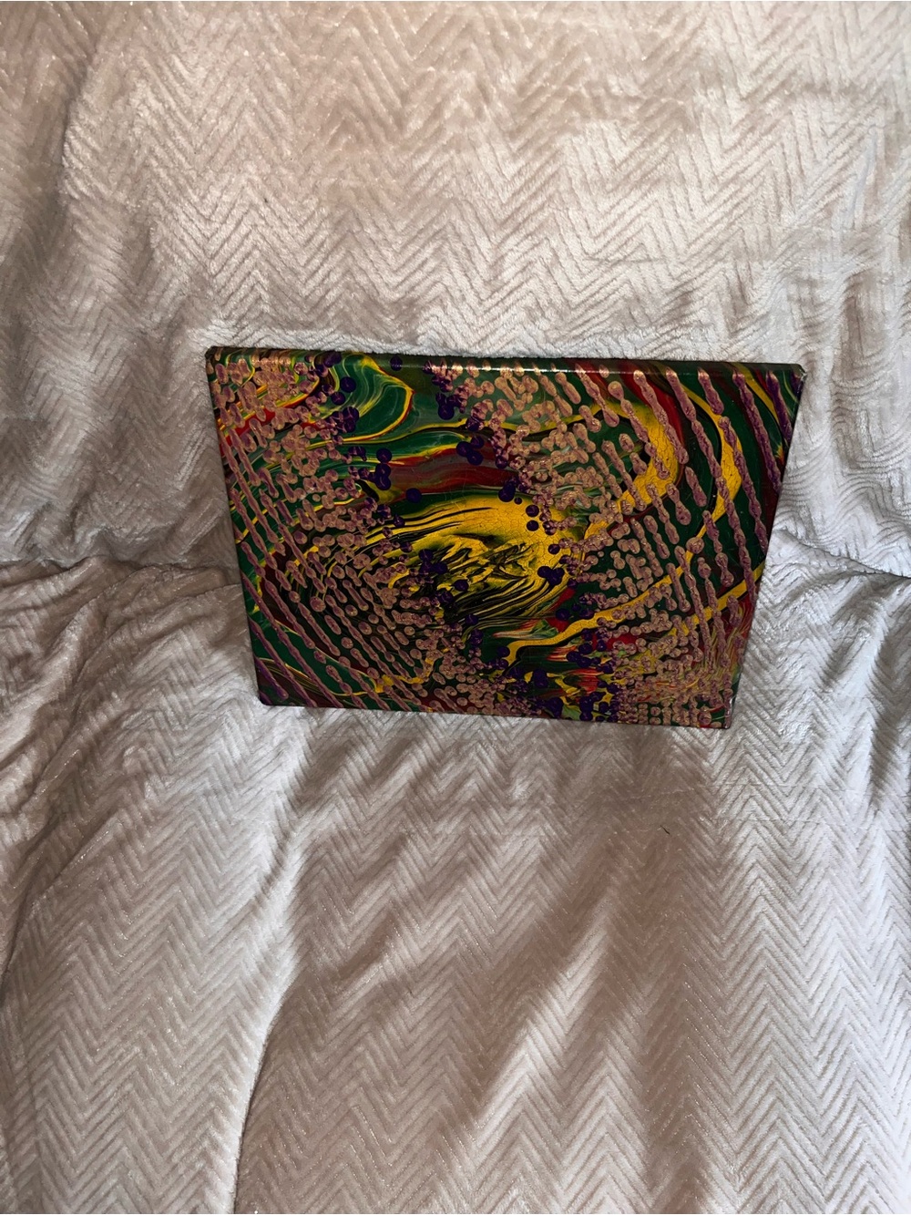 Abstract Swirl Canvas Art - Multicolor - DIY Homemade Drip Art